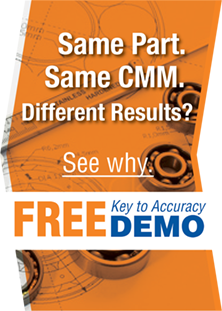 Same part. Same CMM. Different Results? See why. FREE Key to Accuracy DEMO!